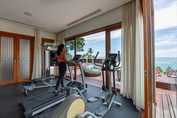 Villa Riva - Gym with relaxing sea view